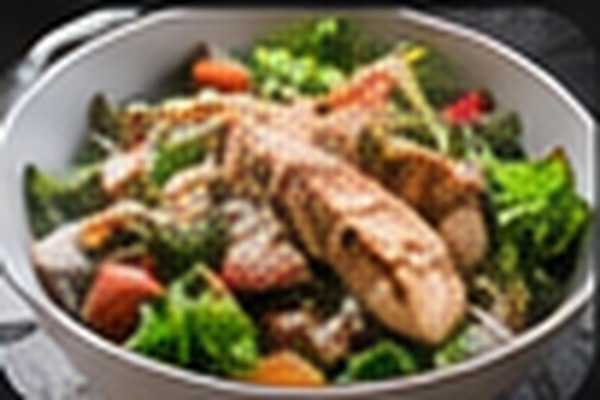 Chicken, vegetables and a balanced meal